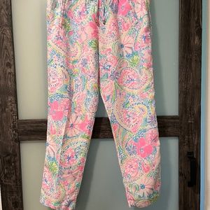 Lily Pulitzer 100% Linen Pants Sz L